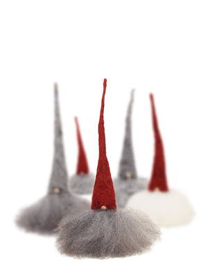 Christmas Tomte Large Red Cap Grey Hair - Cloudberry Living