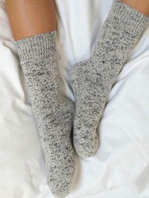 Thick Alpaca Socks Grey - Cloudberry Living
