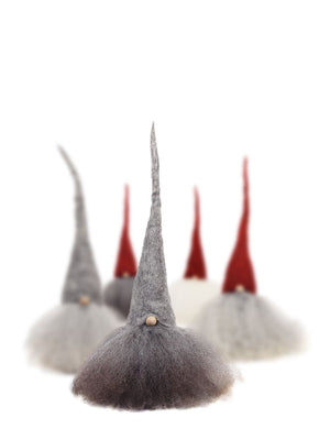 Christmas Tomte Large Grey Cap White Hair - Cloudberry Living