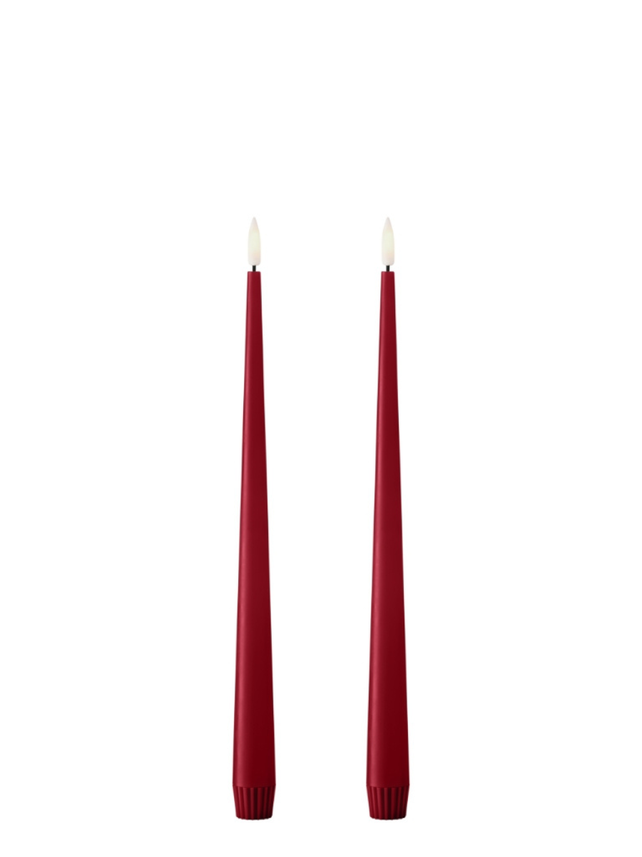 Ester & Erik Winter Berry LED Tapered Candle (Col.36) - Set of 2