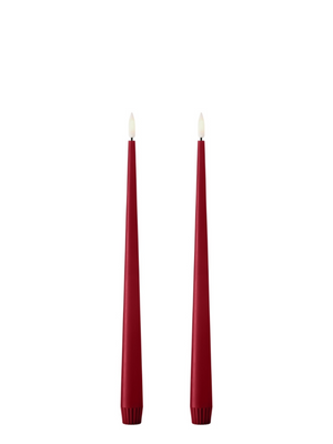 Ester & Erik Winter Berry LED Tapered Candle (Col.36) - Set of 2