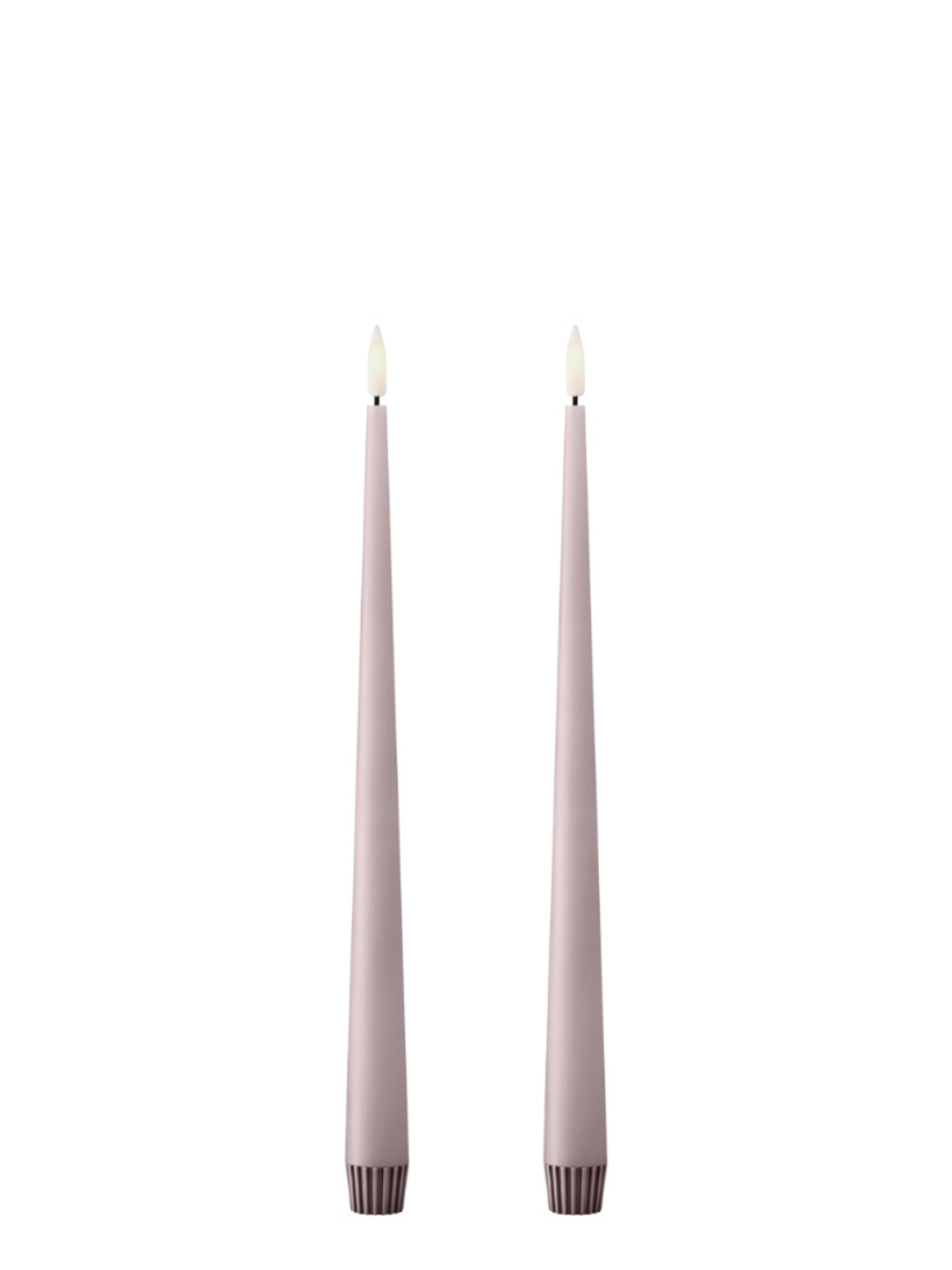 Ester & Erik Soft Rose LED Tapered Candle (Col.52) - Set of 2