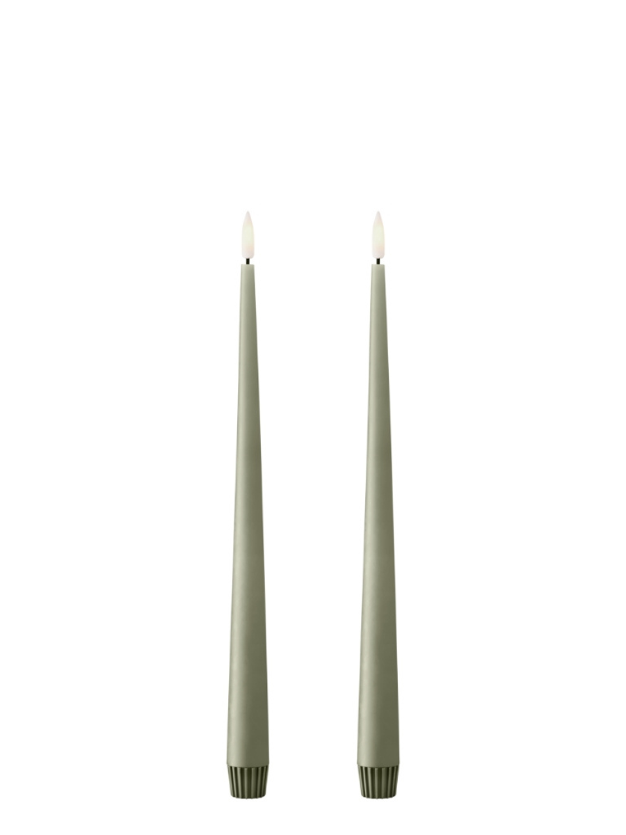 Ester & Erik Artichoke LED Tapered Candle (Col.69) - Set of 2