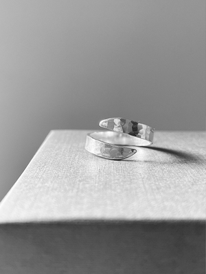 Adjustable Eco-Silver Wave Ring - Cloudberry Living