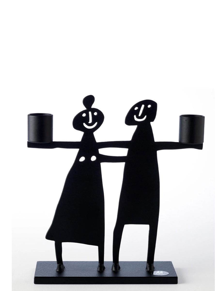 Bengt & Lotta The Couple Candle Holder, Black Large - Cloudberry Living