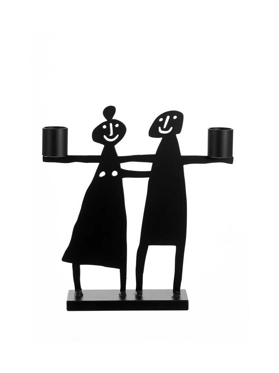 Bengt & Lotta The Couple Candle Holder - Black Large