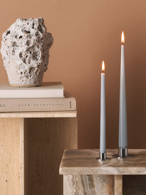 Ester & Erik Dusty Blue Tapered Candle (83) - Cloudberry Living