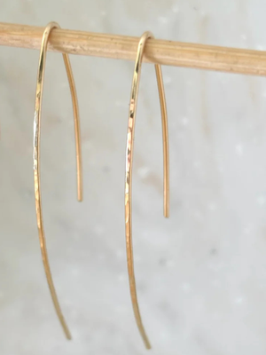 Gold Hook Threader Earrings