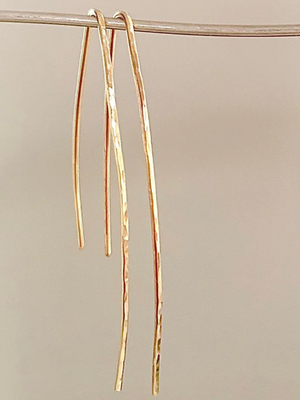 Gold Hook Threader Earrings