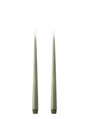 Ester & Erik Artichoke LED Tapered Candle (Col.69) - Set of 2 - Cloudberry Living