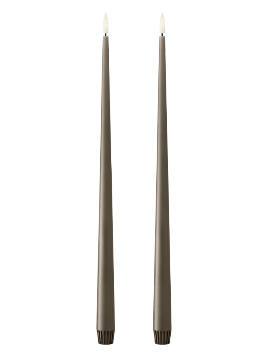 Ester & Erik Caviar LED Tapered Candle (Col.77) 40cm - Set of 2 - Cloudberry Living