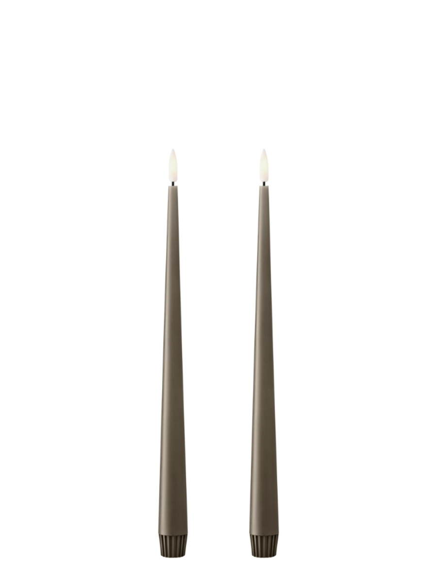 Ester & Erik Caviar LED Tapered Candle (Col.77) - Set of 2 - Cloudberry Living