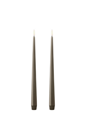 Ester & Erik Caviar LED Tapered Candle (Col.77) - Set of 2 - Cloudberry Living