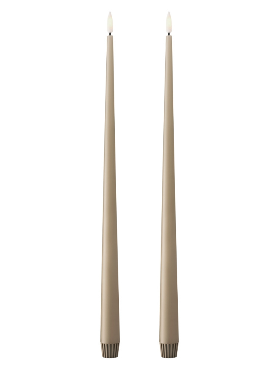 Ester & Erik Nougat Note LED Tapered Candle (Col.18) 40cm - Set of 2 - Cloudberry Living