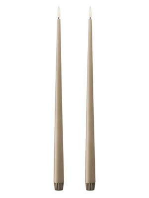 Ester & Erik Nougat Note LED Tapered Candle (Col.18) 40cm - Set of 2 - Cloudberry Living