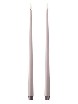 Ester & Erik Soft Rose LED Tapered Candle (Col.52) 40cm - Set of 2 - Cloudberry Living