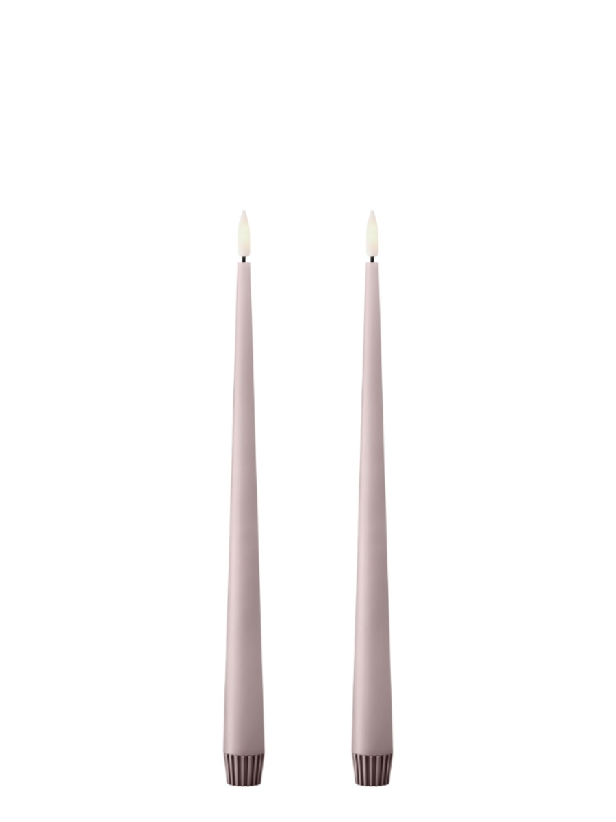 Ester & Erik Soft Rose LED Tapered Candle (Col.52) - Set of 2 - Cloudberry Living