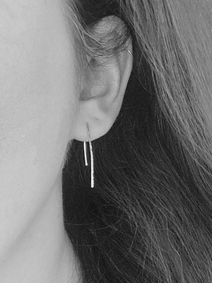 Gold Hook Threader Earrings