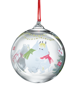 Muurla Moomin Christmas Bauble 9cm Happy Holidays