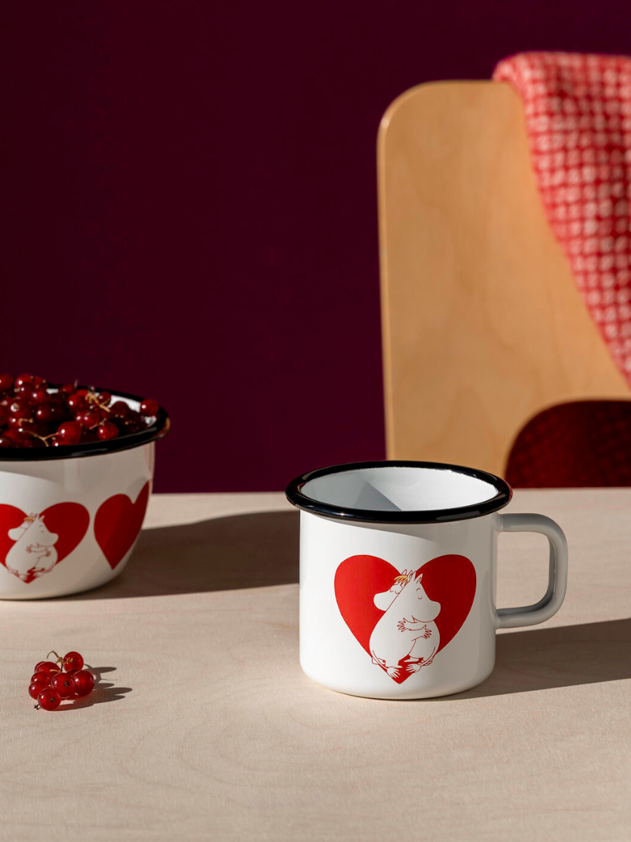 Muurla Moomin Enamel Mug Heart 3.7dl