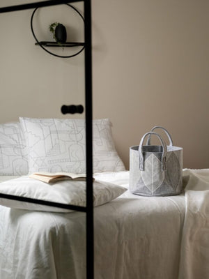Muurla Leaf Storage Bag 17L Light Grey - Cloudberry Living