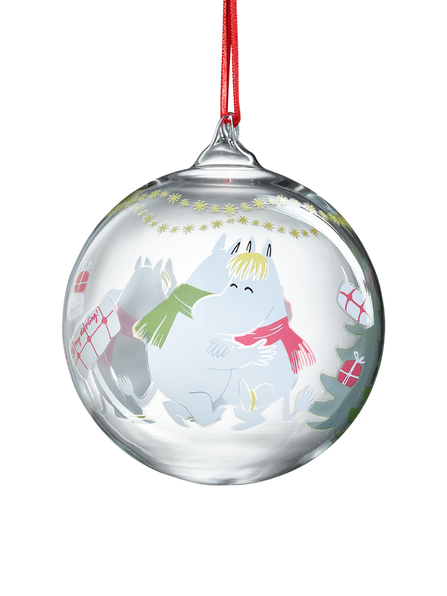 Muurla Moomin Christmas Bauble 9cm Happy Holidays - Cloudberry Living