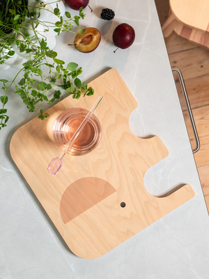Muurla Elephants Chop & Serve Board Medium Pink - Cloudberry Living