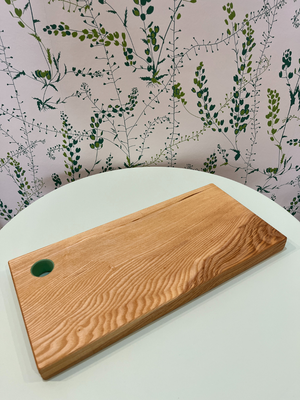 Cornish Oiled Ash Chopping Board Medium Green Detail 19.5 x 42cm