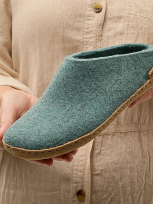 Glerups Danish Felt Mule Slippers Unisex North Sea