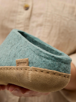 Glerups Danish Felt Mule Slippers Unisex North Sea