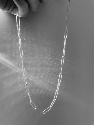 Silver Paperclip Chain Necklace