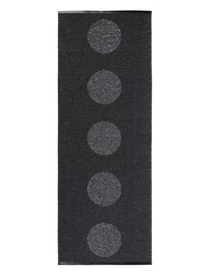 Pappelina BIO EDITION Vera 2.0 Black/Black Metallic Rug - Cloudberry Living