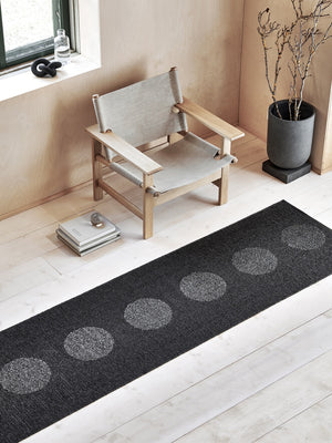 Pappelina BIO EDITION Vera 2.0 Black/Black Metallic Rug - Cloudberry Living