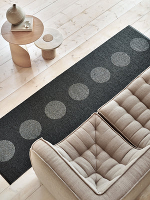 Pappelina BIO EDITION Vera 2.0 Black/Black Metallic Rug - Cloudberry Living