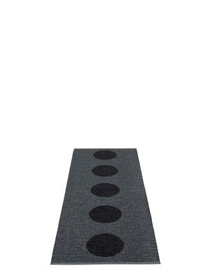 Pappelina BIO EDITION Vera 2.0 Black/Black Metallic Rug - Cloudberry Living