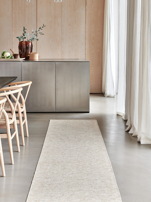 Pappelina Linen Collection - Sam Beige/Vanilla Runner Rug - Cloudberry Living