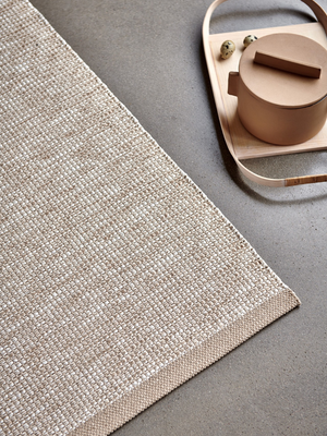 Pappelina Linen Collection - Sam Beige/Vanilla Runner Rug - Cloudberry Living