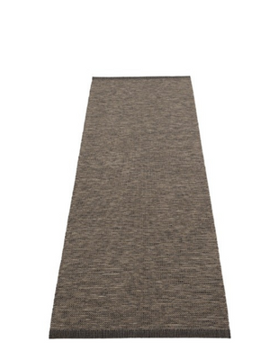 Pappelina Linen Collection - Sam Black/Walnut Runner Rug - Cloudberry Living