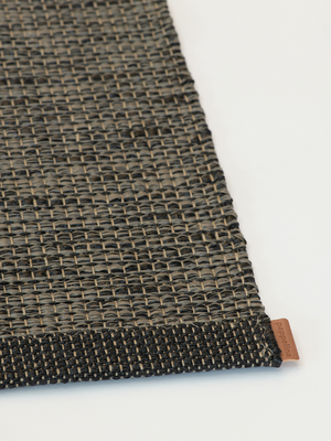 Pappelina Linen Collection - Sam Black/Walnut Runner Rug - Cloudberry Living