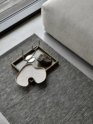 Pappelina Linen Collection - Sam Black/Walnut Runner Rug - Cloudberry Living