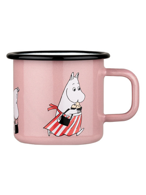 Muurla Moomin Moominmama Retro Pink Enamel Mug 3.7dl