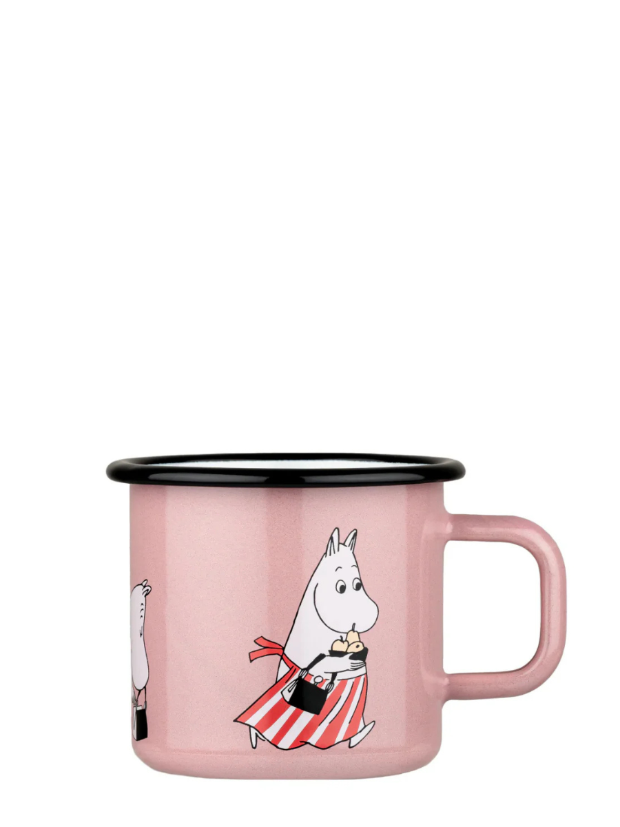 Muurla Moomin Moominmama Retro Pink Enamel Mug 3.7dl - Cloudberry Living