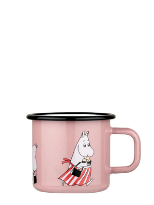 Muurla Moomin Moominmama Retro Pink Enamel Mug 3.7dl - Cloudberry Living