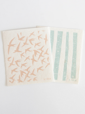 Liga Eco Dishcloths Swallows and Birch - Pack of 2