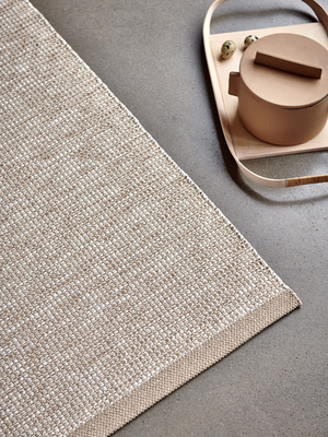 Pappelina Linen Collection - Sam Beige/Vanilla Runner Rug