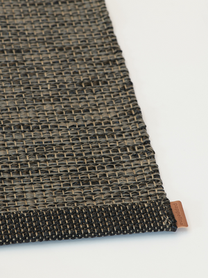 Pappelina Linen Collection - Sam Black/Walnut Runner Rug