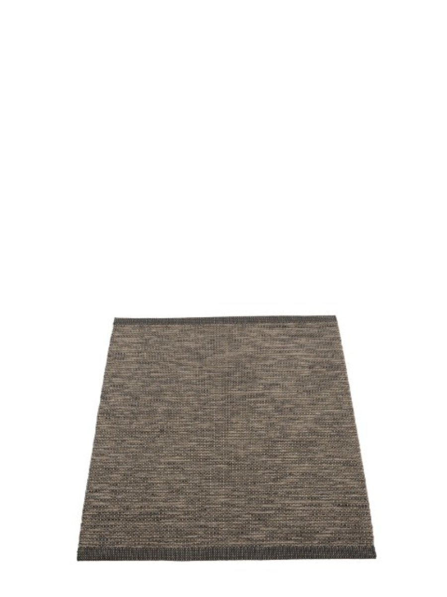 Pappelina Linen Collection - Sam Black/Walnut Runner Rug