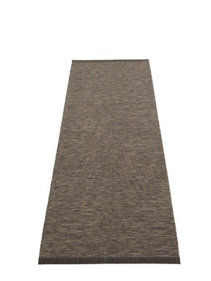 Pappelina Linen Collection - Sam Black/Walnut Runner Rug