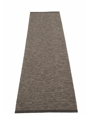 Pappelina Linen Collection - Sam Black/Walnut Runner Rug