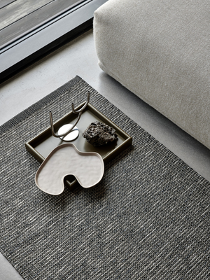 Pappelina Linen Collection - Sam Black/Walnut Runner Rug